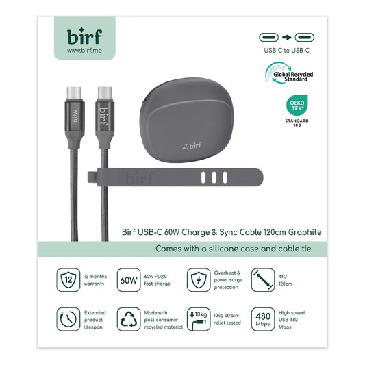 Birf USB-C to C Charge & Sync Cable