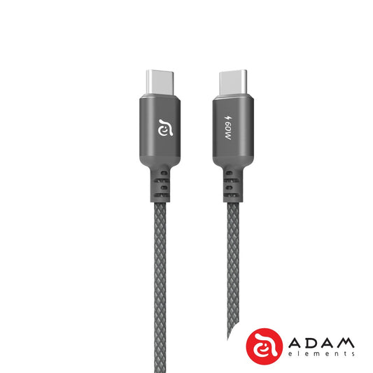 Adam Elements CASA S120 USB-C to USB-C 60W Braided Charging Ca...