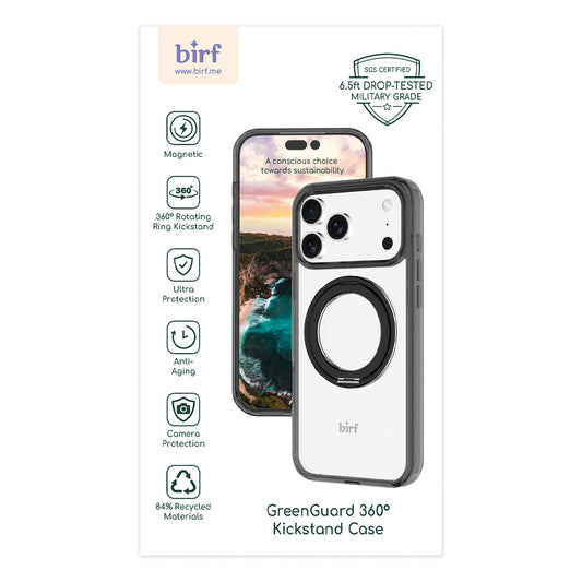 Birf Magsafe GreenGuard 360 Kickstand Case for iPhone 17 Series