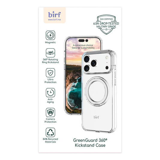 Birf Magsafe GreenGuard 360 Kickstand Case for iPhone 17 Series