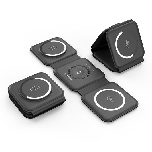 Choetech 3-in-1 Foldable and Portable Magnetic Wireless Charger