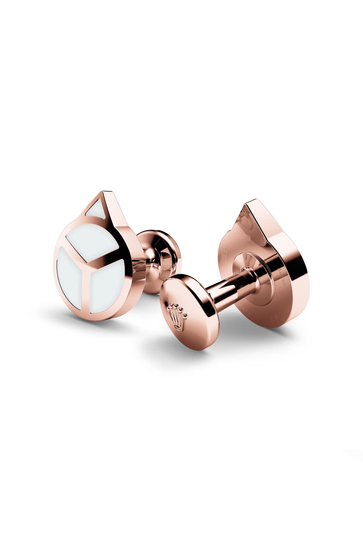 Rolex ‘Hand’ cufflinks A1025 - Everose gold and luminescent material