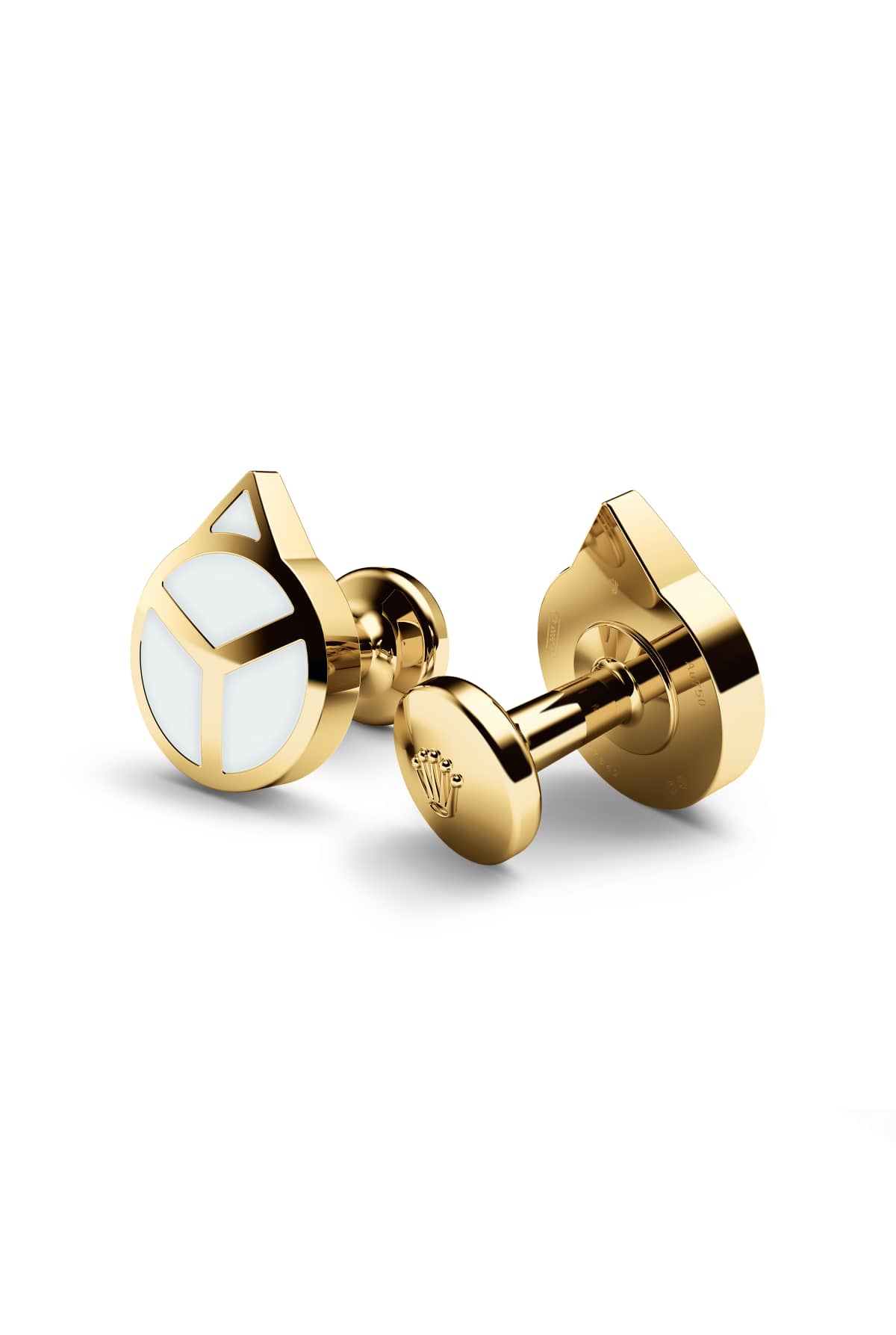 Rolex ‘Hand’ cufflinks A1028 - Yellow gold and luminescent material