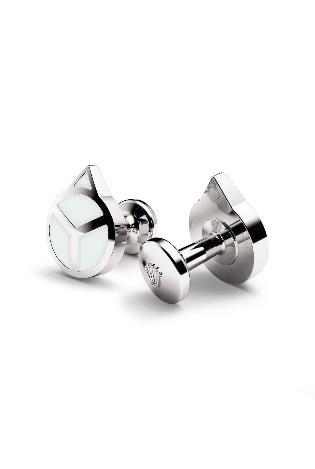 Rolex ‘Hand’ cufflinks A1029 - White gold and luminescent material