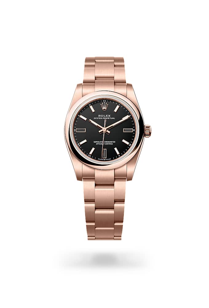 Rolex Oyster Perpetual 34 124205-0001 - Oyster, 34 mm, Everose gold