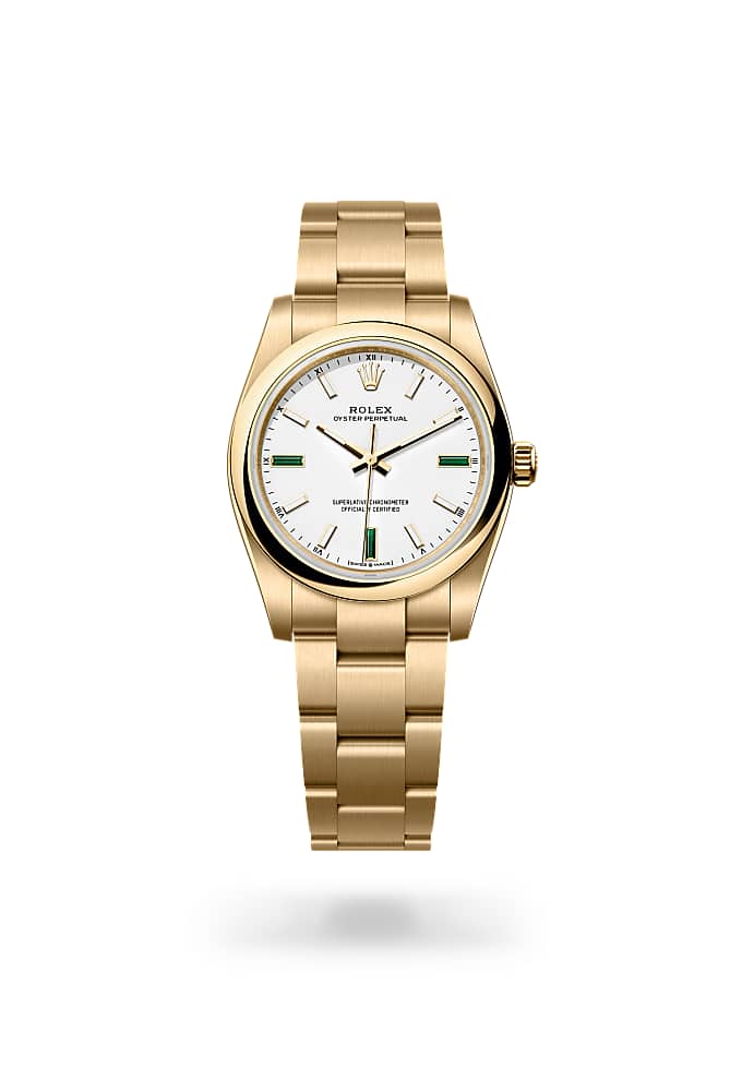 Rolex Oyster Perpetual 34 124208-0002 - Oyster, 34 mm, yellow gold