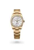 Rolex Oyster Perpetual 34 124248RBR-0001 - Oyster, 34 mm, yellow gold and diamonds