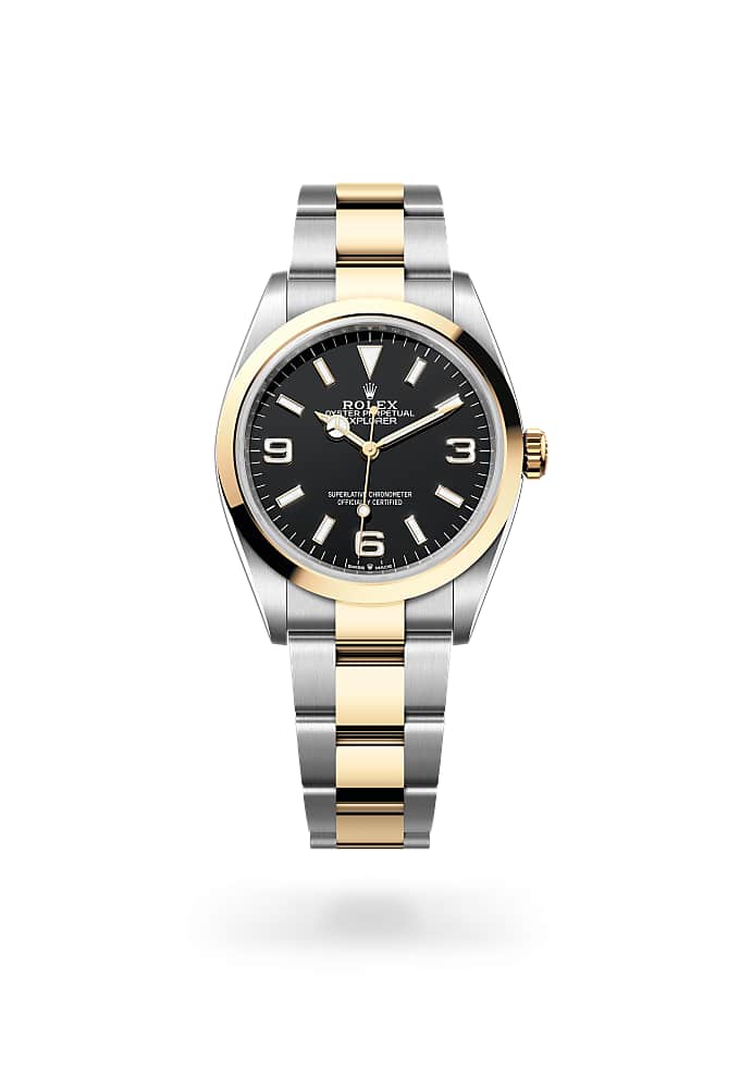 Rolex Explorer 36 124273-0001 - Oyster, 36 mm, Oystersteel and yellow gold