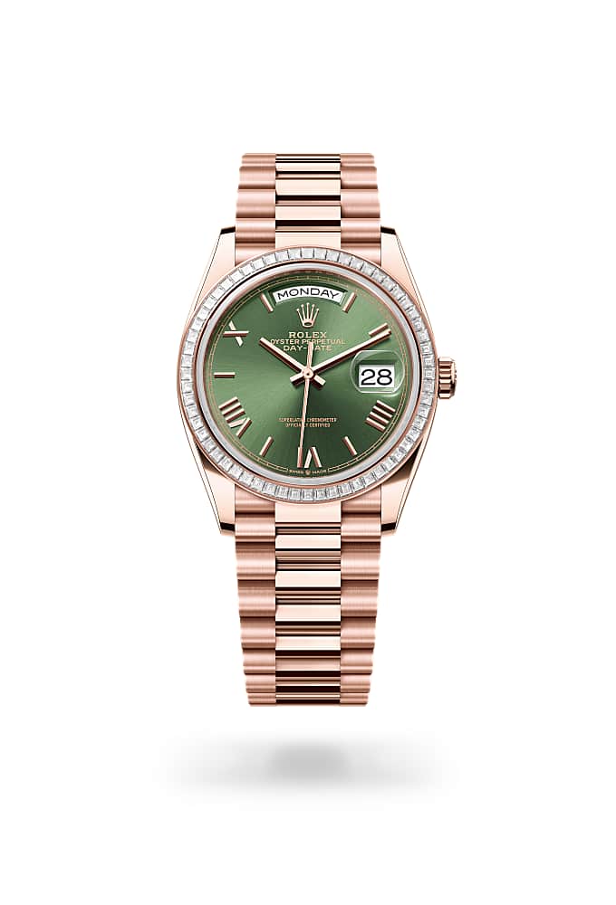 Rolex Day-Date 36 128395TBR-0033 - Oyster, 36 mm, Everose gold and diamonds