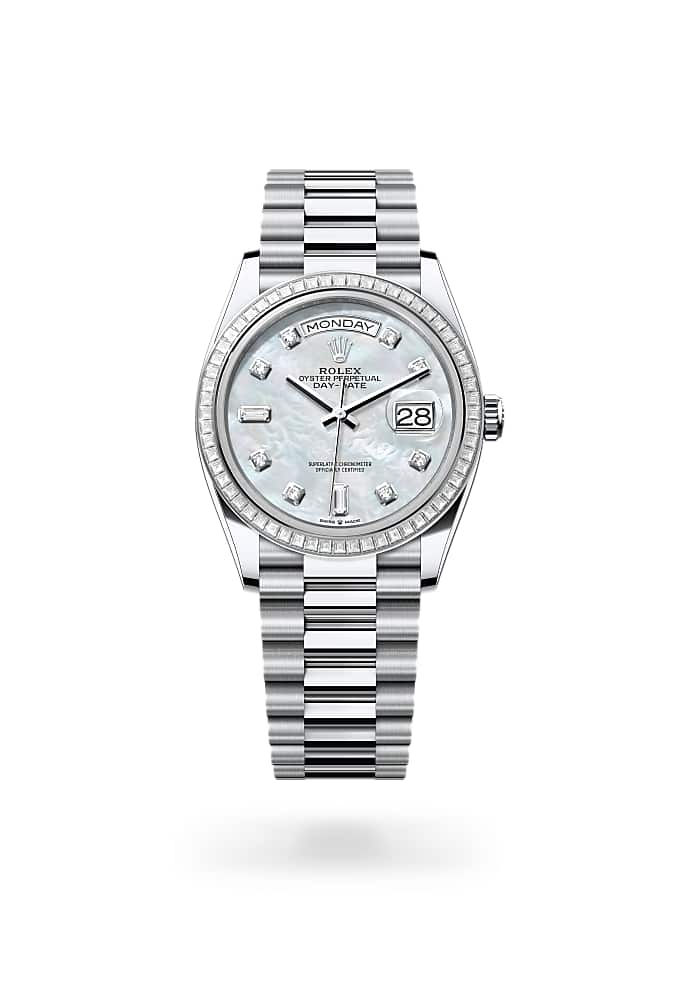 Rolex Day-Date 36 128396TBR-0005 - Oyster, 36 mm, platinum and diamonds