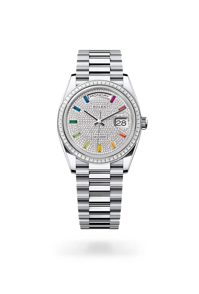 Rolex Day-Date 36 128396TBR-0006 - Oyster, 36 mm, platinum and diamonds