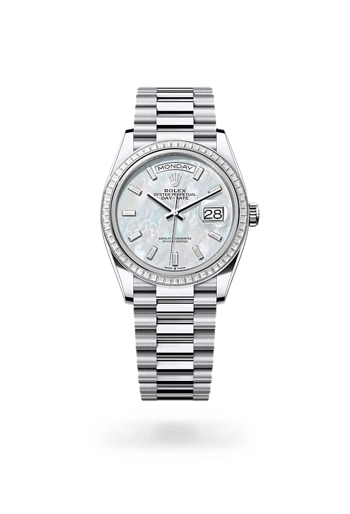 Rolex Day-Date 36 128396TBR-0022 - Oyster, 36 mm, platinum and diamonds