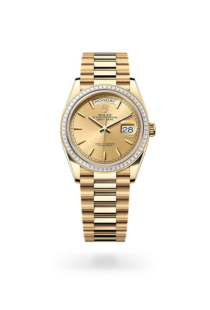 Rolex Day-Date 36 128398TBR-0010 - Oyster, 36 mm, yellow gold and diamonds