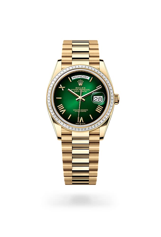 Rolex Day-Date 36 128398TBR-0028 - Oyster, 36 mm, yellow gold and diamonds