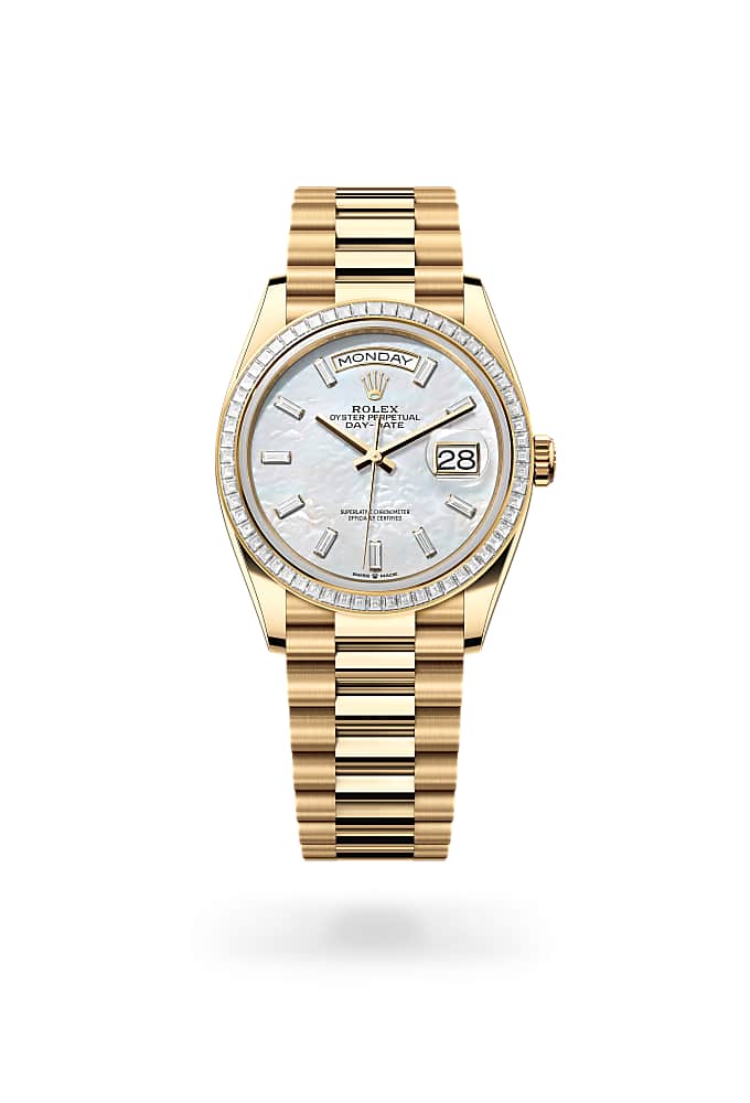 Rolex Day-Date 36 128398TBR-0030 - Oyster, 36 mm, yellow gold and diamonds