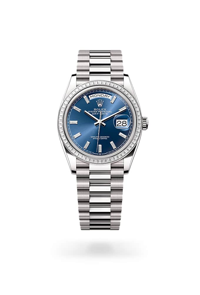 Rolex Day-Date 36 128399TBR-0027 - Oyster, 36 mm, white gold and diamonds