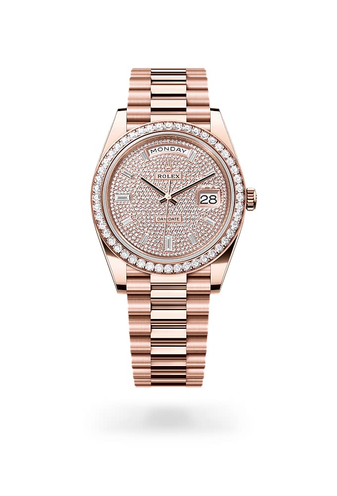 Rolex Day-Date 40 228345RBR-0002 - Oyster, 40 mm, Everose gold and diamonds