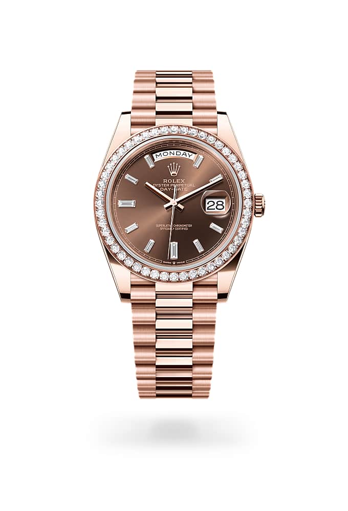 Rolex Day-Date 40 228345RBR-0006 - Oyster, 40 mm, Everose gold and diamonds