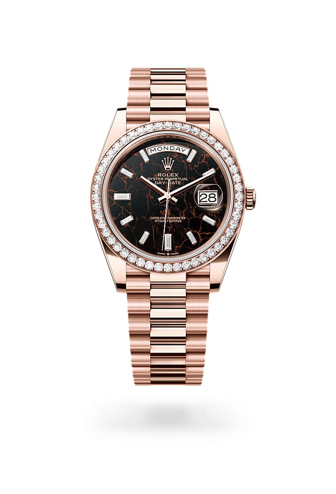 Rolex Day-Date 40 228345RBR-0016 - Oyster, 40 mm, Everose gold and diamonds