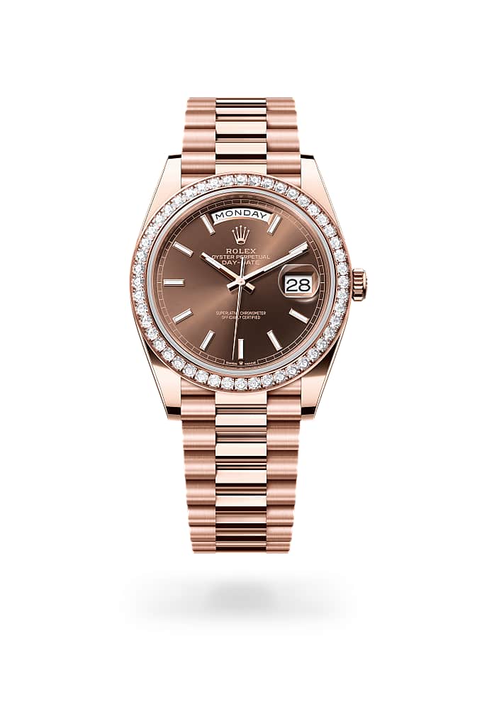 Rolex Day-Date 40 228345RBR-0024 - Oyster, 40 mm, Everose gold and diamonds