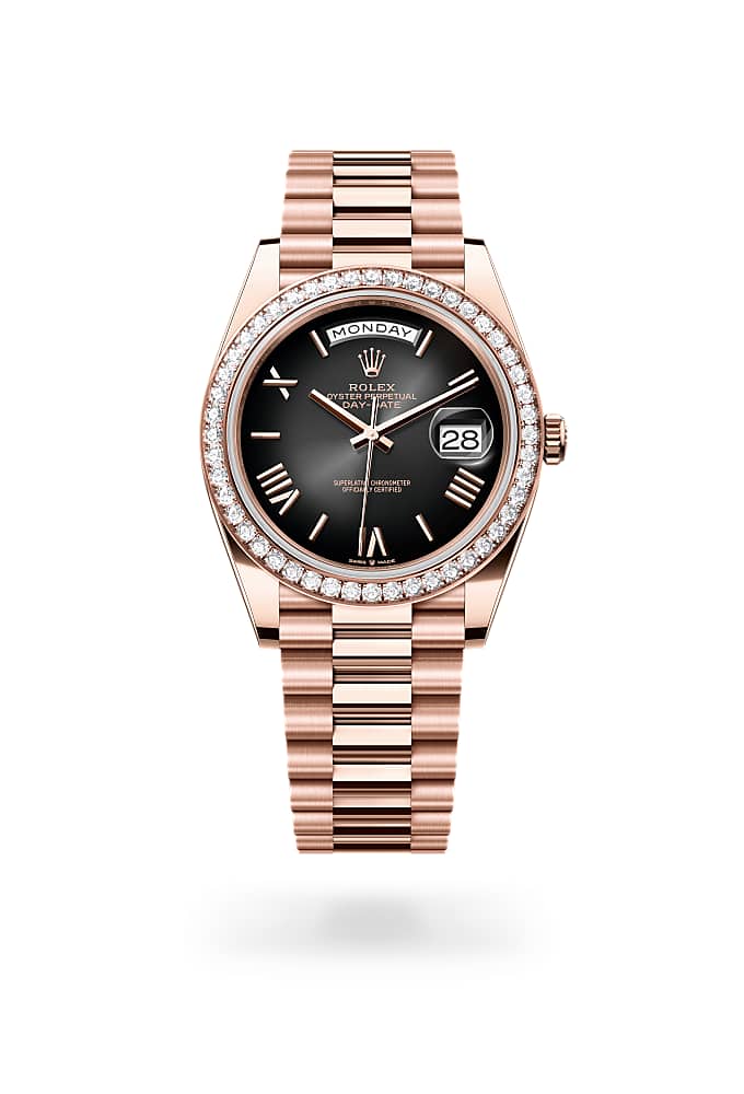 Rolex Day-Date 40 228345RBR-0025 - Oyster, 40 mm, Everose gold and diamonds