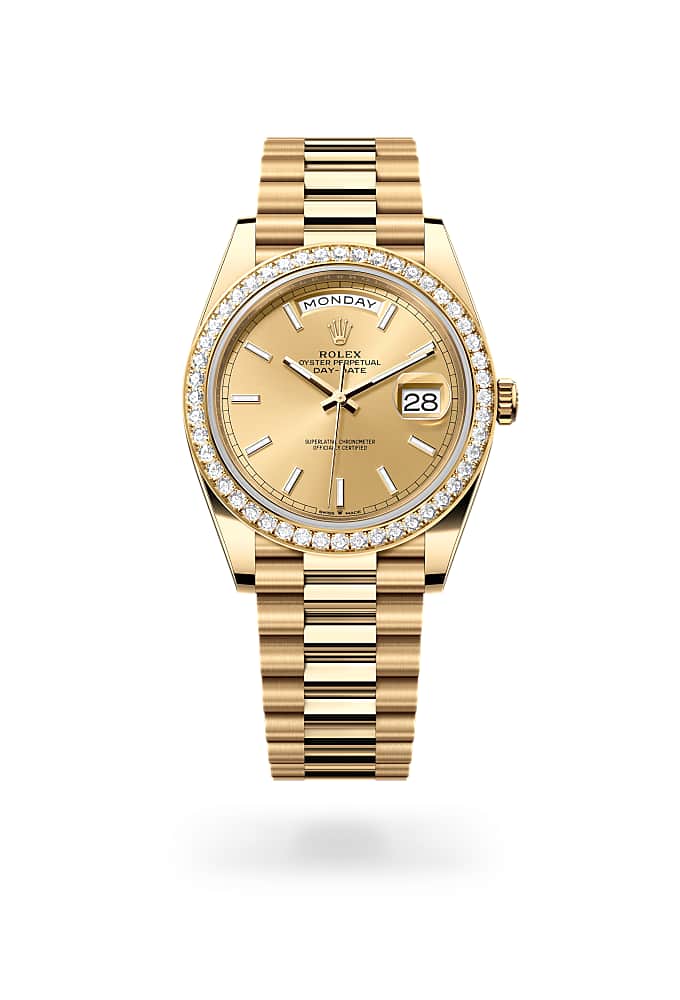 Rolex Day-Date 40 228348RBR-0008 - Oyster, 40 mm, yellow gold and diamonds