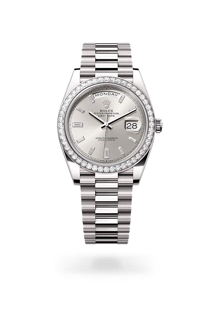 Rolex Day-Date 40 228349RBR-0001 - Oyster, 40 mm, white gold and diamonds