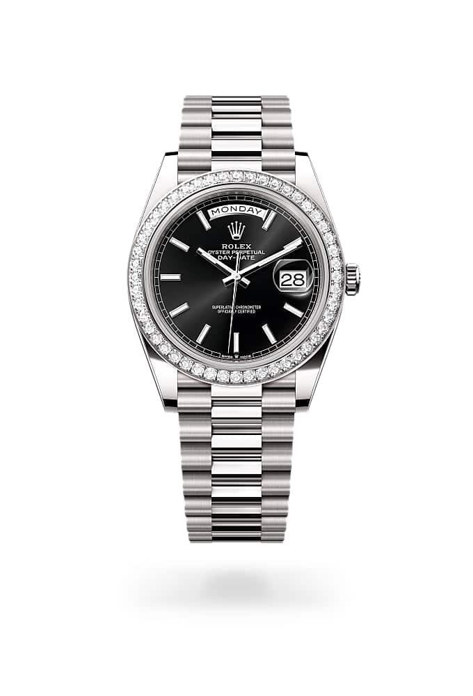 Rolex Day-Date 40 228349RBR-0002 - Oyster, 40 mm, white gold and diamonds