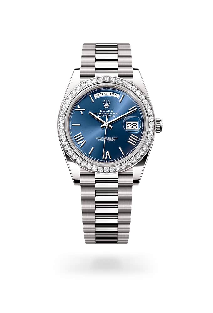 Rolex Day-Date 40 228349RBR-0005 - Oyster, 40 mm, white gold and diamonds
