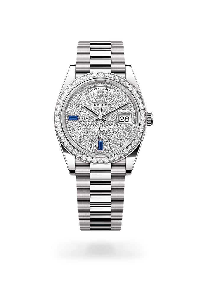 Rolex Day-Date 40 228349RBR-0036 - Oyster, 40 mm, white gold and diamonds
