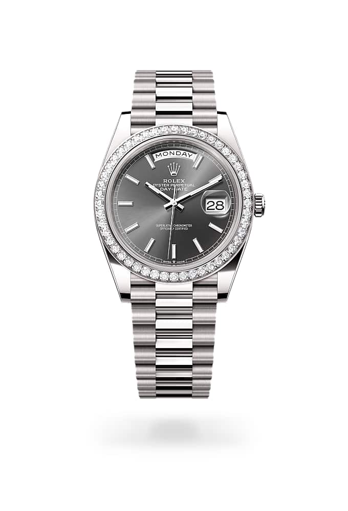 Rolex Day-Date 40 228349RBR-0041 - Oyster, 40 mm, white gold and diamonds