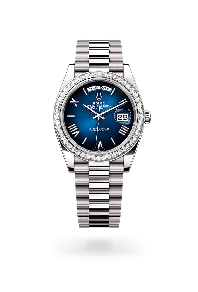 Rolex Day-Date 40 228349RBR-0045 - Oyster, 40 mm, white gold and diamonds