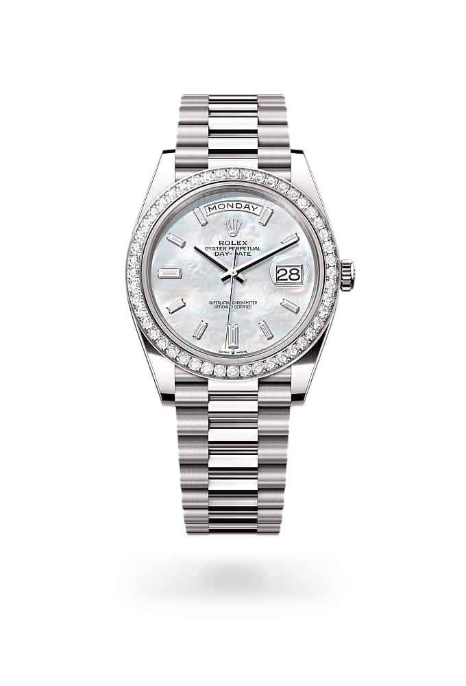 Rolex Day-Date 40 228349RBR-0046 - Oyster, 40 mm, white gold and diamonds