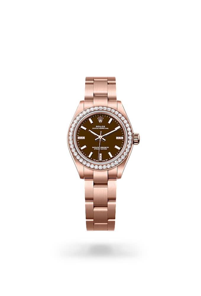 Rolex Oyster Perpetual 28 276245RBR-0002 - Oyster, 28 mm, Everose gold and diamonds