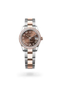Rolex Datejust 31 278381RBR-0005 - Oyster, 31 mm, Oystersteel, Everose gold and diamonds