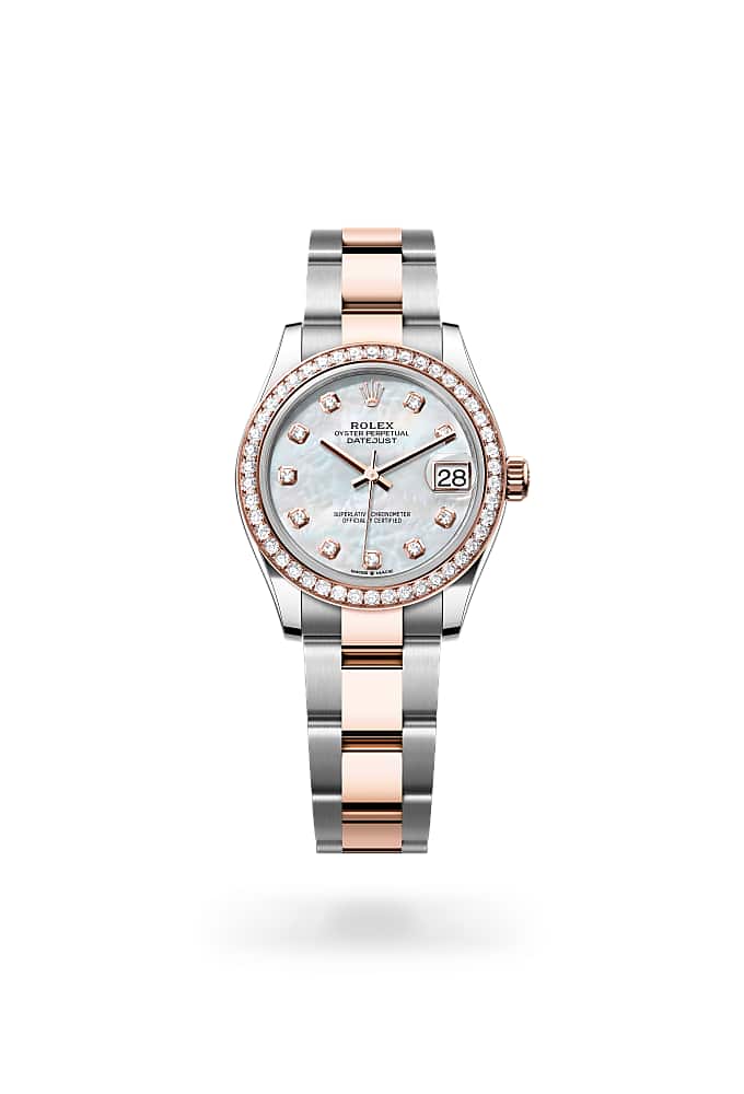 Rolex Datejust 31 278381RBR-0025 - Oyster, 31 mm, Oystersteel, Everose gold and diamonds