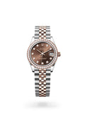 Rolex Datejust 31 278381RBR-0028 - Oyster, 31 mm, Oystersteel, Everose gold and diamonds
