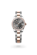 Rolex Datejust 31 278381RBR-0029 - Oyster, 31 mm, Oystersteel, Everose gold and diamonds