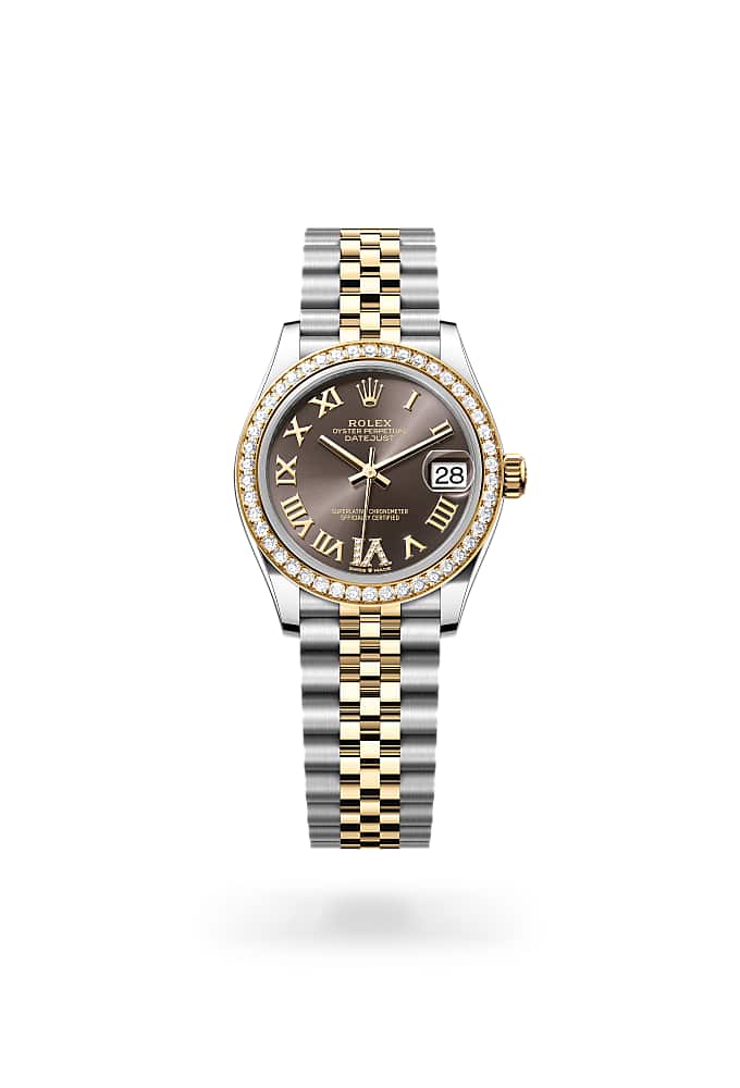 Rolex Datejust 31 278383RBR-0018 - Oyster, 31 mm, Oystersteel, yellow gold and diamonds