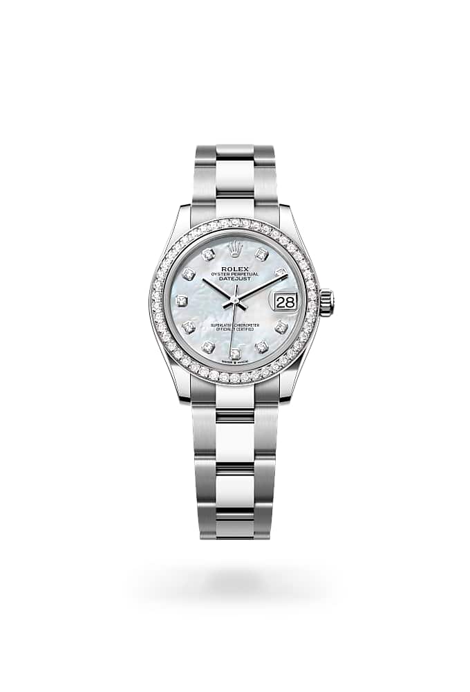 Rolex Datejust 31 278384RBR-0007 - Oyster, 31 mm, Oystersteel, white gold and diamonds