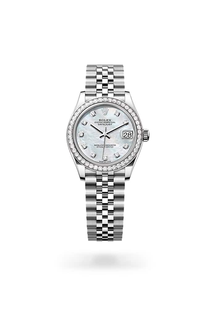 Rolex Datejust 31 278384RBR-0008 - Oyster, 31 mm, Oystersteel, white gold and diamonds