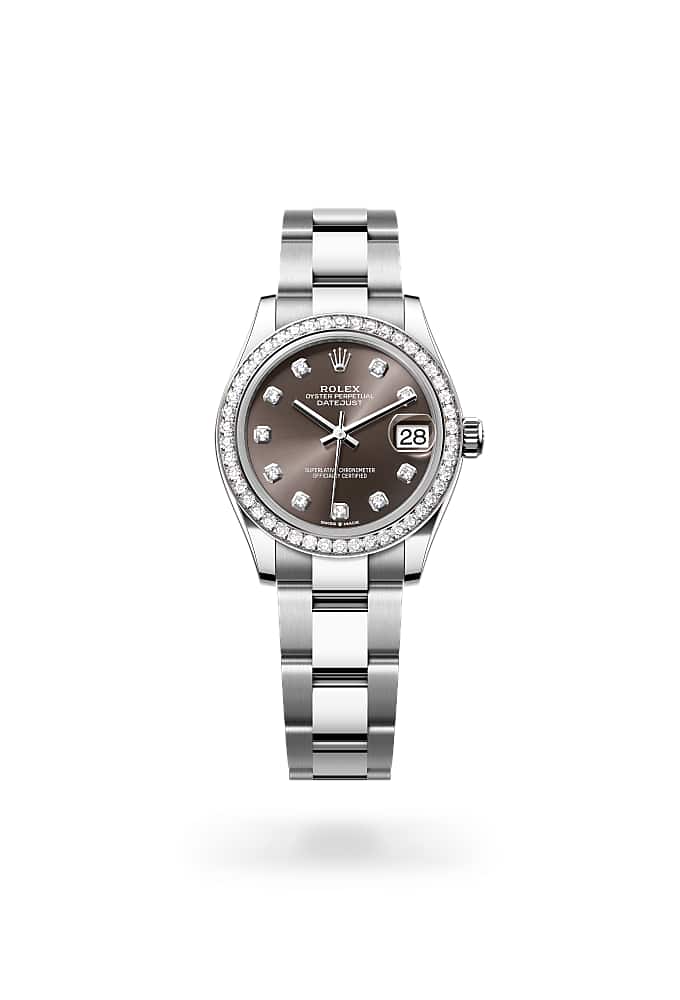 Rolex Datejust 31 278384RBR-0009 - Oyster, 31 mm, Oystersteel, white gold and diamonds
