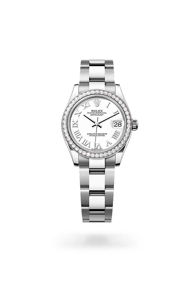 Rolex Datejust 31 278384RBR-0013 - Oyster, 31 mm, Oystersteel, white gold and diamonds