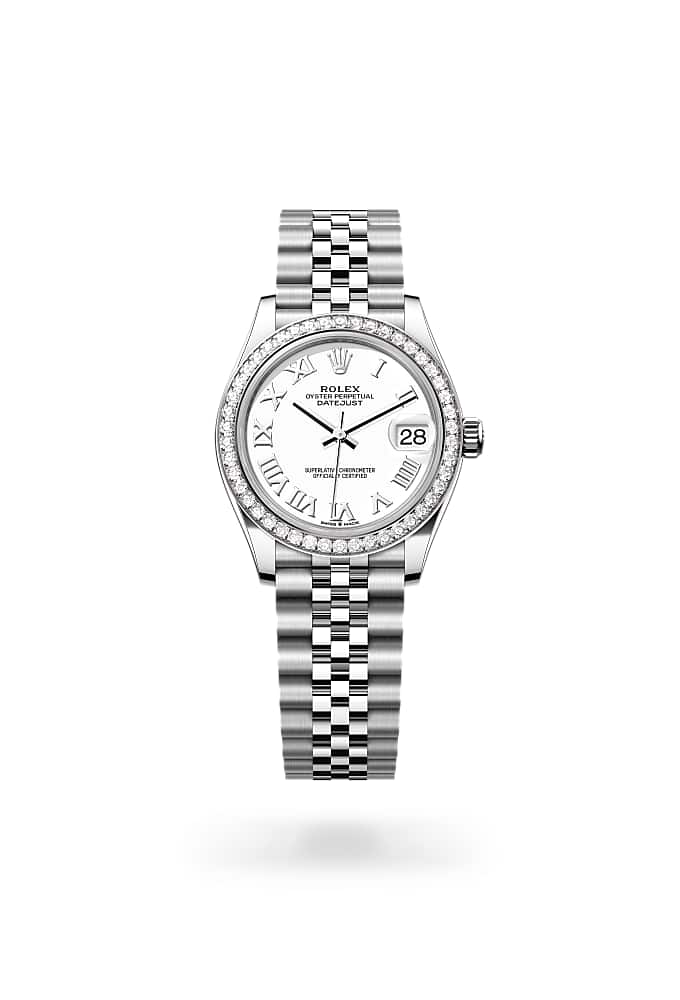 Rolex Datejust 31 278384RBR-0014 - Oyster, 31 mm, Oystersteel, white gold and diamonds
