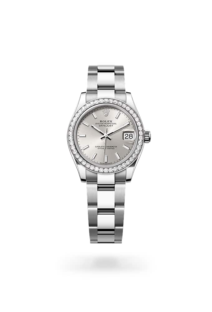 Rolex Datejust 31 278384RBR-0015 - Oyster, 31 mm, Oystersteel, white gold and diamonds