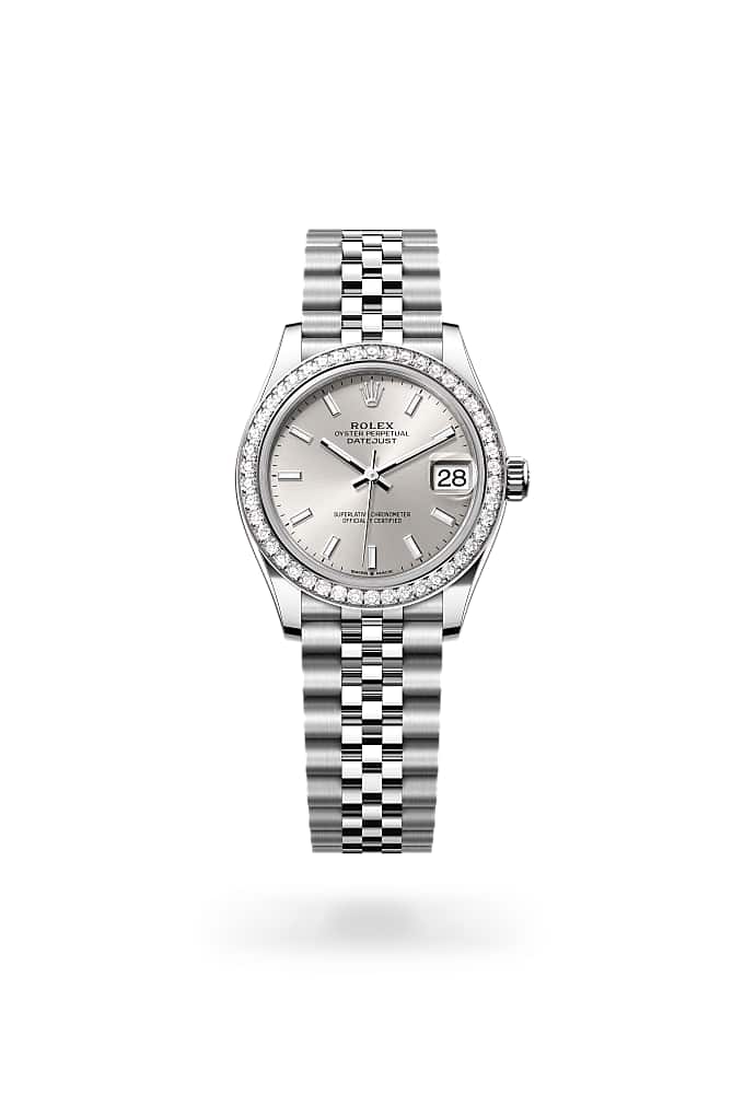Rolex Datejust 31 278384RBR-0016 - Oyster, 31 mm, Oystersteel, white gold and diamonds