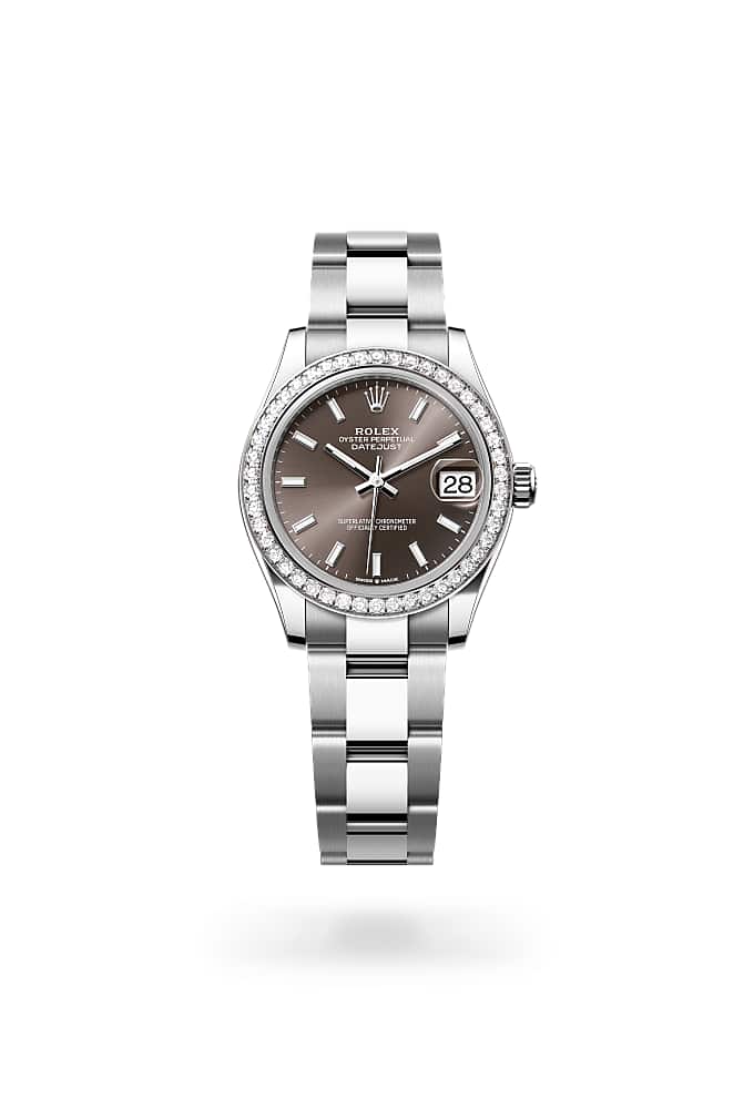 Rolex Datejust 31 278384RBR-0019 - Oyster, 31 mm, Oystersteel, white gold and diamonds