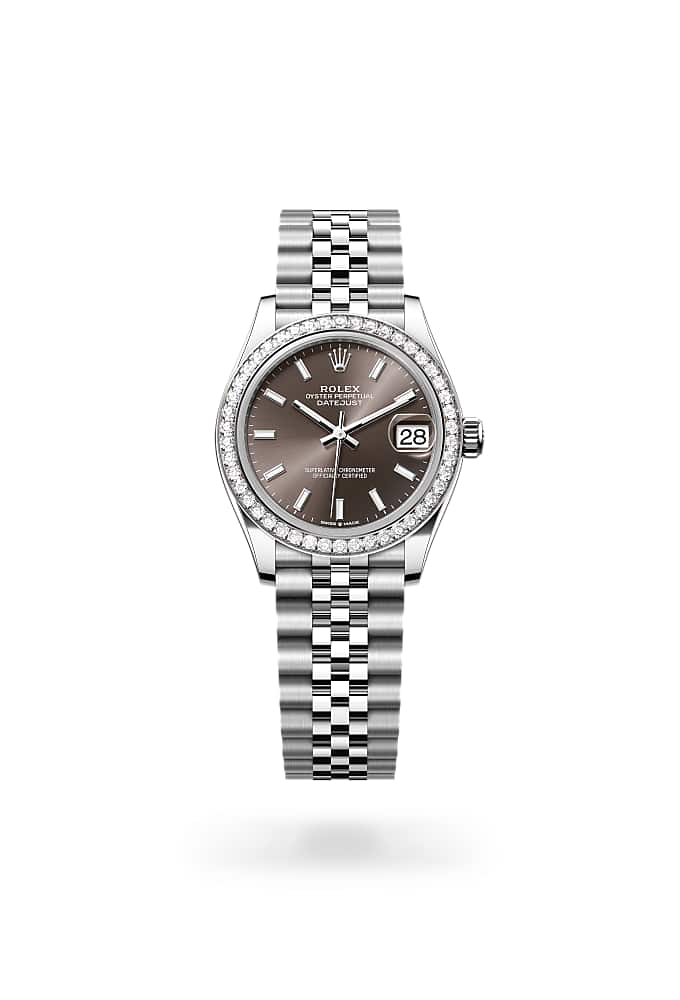 Rolex Datejust 31 278384RBR-0020 - Oyster, 31 mm, Oystersteel, white gold and diamonds