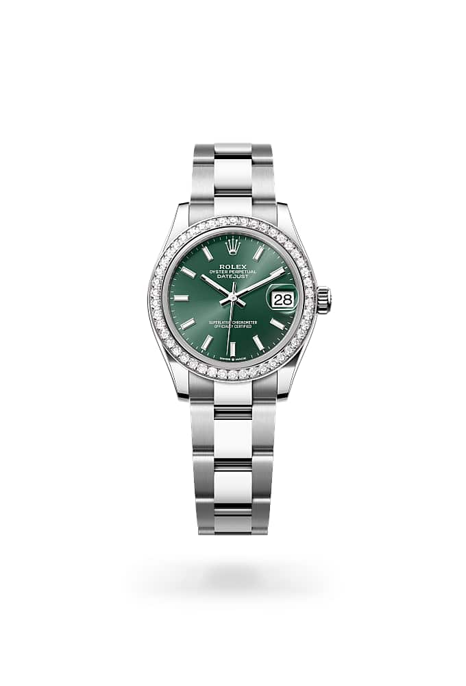 Rolex Datejust 31 278384RBR-0021 - Oyster, 31 mm, Oystersteel, white gold and diamonds