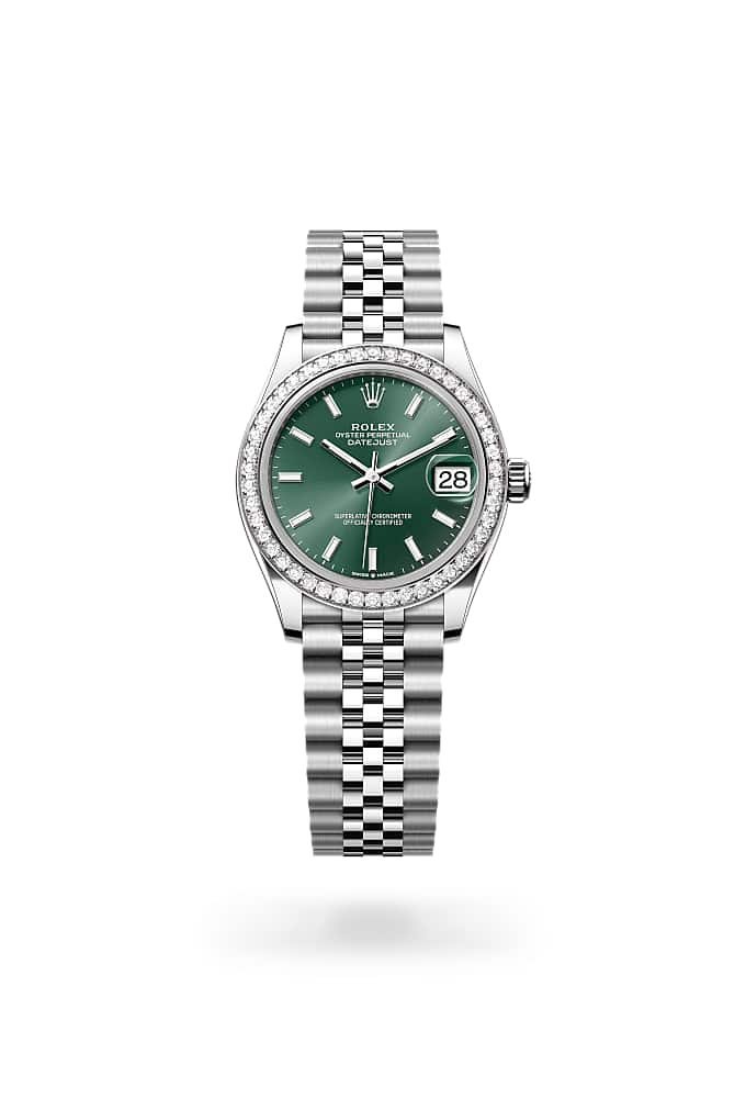 Rolex Datejust 31 278384RBR-0022 - Oyster, 31 mm, Oystersteel, white gold and diamonds